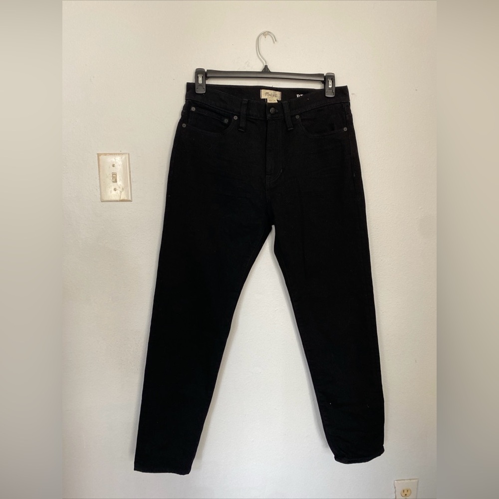 Madewell Relaxed Taper Black Stretch Jeans Men’s 33x32